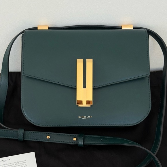 DeMellier AUTHENTIC! MEDIUM SIZE, NOT SMALL! Forest Green Crossbody/Shoulder Bag - Picture 3 of 16